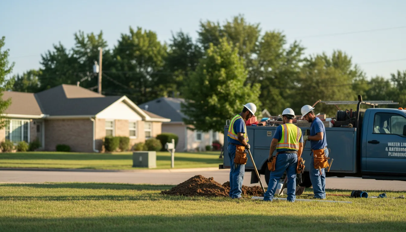 Residential water line and bathroom plumbing service in Conception Junction, MO